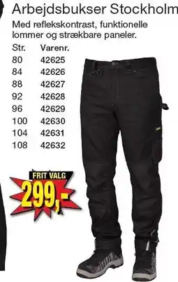 Harald Nyborg Arbejdsbukser Stockholm tilbud