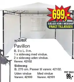 Harald Nyborg KOSAMA Pavillon eller Sidevæg tilbud