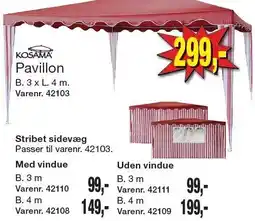 Harald Nyborg KOSAMA Pavillon eller Stribet sidevæg tilbud
