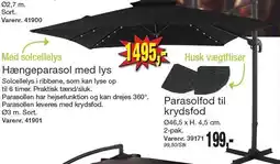 Harald Nyborg Hængeparasol med lys tilbud