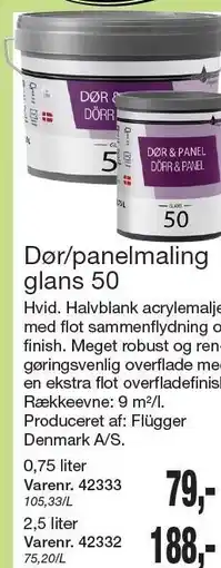 Harald Nyborg Dør/panelmaling glans 50 tilbud
