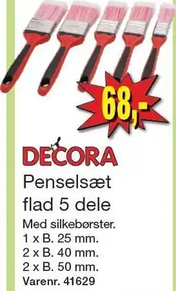 Harald Nyborg Decora Penselsæt flad 5 dele tilbud