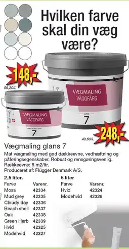 Harald Nyborg Vægmaling glans 7 tilbud