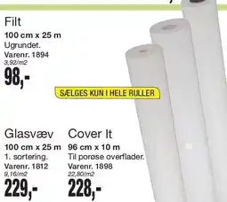 Harald Nyborg Filt, Glasvæv eller Cover it tilbud