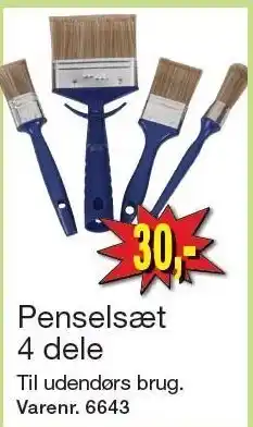 Harald Nyborg Penselsæt 4 dele tilbud