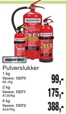 Harald Nyborg BRANFORD Pulverslukker tilbud