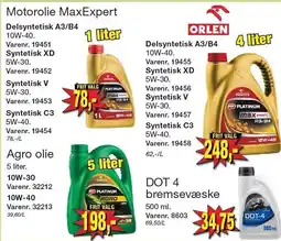 Harald Nyborg Motorolie MaxExpert, Agro olie eller DOT 4 bremsevæske tilbud