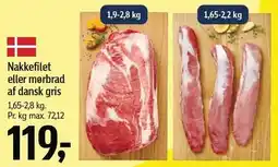 Føtex Bakkefilet eller mørbrad af dansk gris tilbud