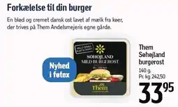 Føtex Them Søhøjland burgerost tilbud