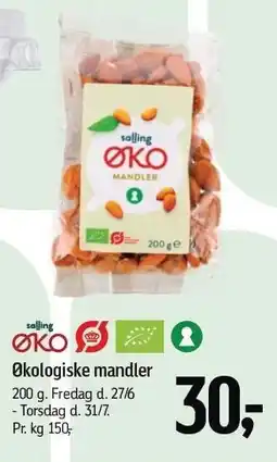 Føtex Økologiske mandler tilbud