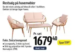 Føtex Restsalg på havemøbler tilbud