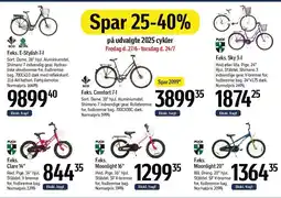 Føtex Spar 25-40% på udvalgte 2025 cykler tilbud