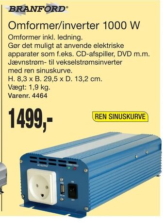 Omformer/inverter 1000 W