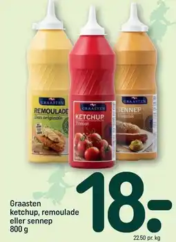 REMA 1000 Graasten ketchup, remoulade eller sennep tilbud