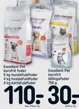 REMA 1000 Excellent Pet hunde, hvalpe, katte- eller killingefoder tilbud
