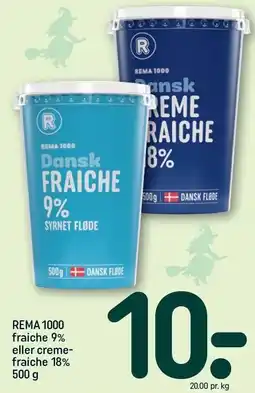 REMA 1000 REMA 1000 Fraiche 9% eller cremefraiche 18% 500 g tilbud