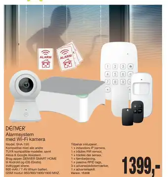 Alarmsystem med Wi-Fi kamera