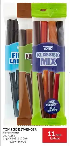 Nielsen's Discount TOMS GO’E STAENGER tilbud