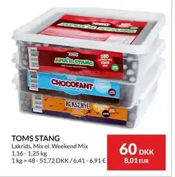 Nielsen's Discount TOMS STANG tilbud