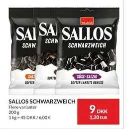 Nielsen's Discount SALLOS SCHWARZWEICH tilbud