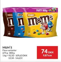 Nielsen's Discount M&M`S tilbud