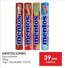 Nielsen's Discount MENTOS JUMBO tilbud