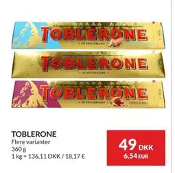 Nielsen's Discount TOBLERONE tilbud