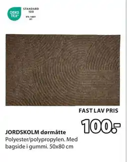 JYSK JORDSKOLM dørmåtte tilbud