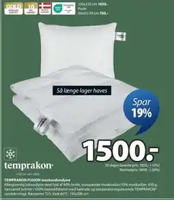 JYSK TEMPRAKON FUSION moskusdundyne tilbud