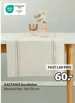 JYSK KASTANIE bordløber tilbud