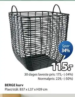 JYSK BERGE kurv tilbud