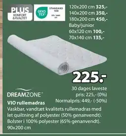 JYSK VIO rullemadras tilbud