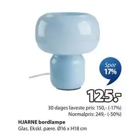 JYSK HJARNE bordlampe tilbud