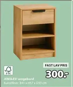 JYSK JENSLEV sengebord tilbud