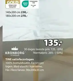 JYSK TINE satinfaconlagen tilbud