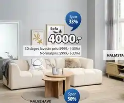 JYSK ALLESE sofa med chaiselong tilbud