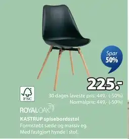 JYSK KASTRUP spisebordsstol tilbud