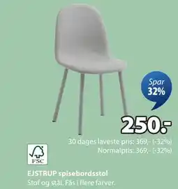 JYSK EJSTRUP spisebordsstol tilbud