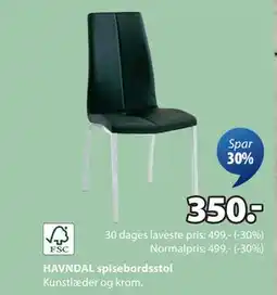 JYSK HAVNDAL spisebordsstol tilbud