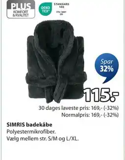 JYSK SIMRIS badekåbe tilbud