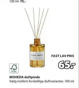 JYSK MOHEDA duftpinde tilbud