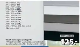 JYSK BOLGA mørklægningsrullegardin tilbud