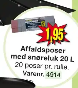 Harald Nyborg Affaldsposer med snøreluk 20 L tilbud