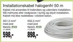 Harald Nyborg Installationskabel halogenfri 50 m tilbud