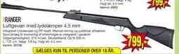 Harald Nyborg Luftgevær med lyddæmper 4,5 mm tilbud