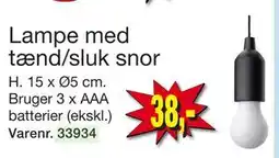 Harald Nyborg Lampe med tænd/sluk snor tilbud
