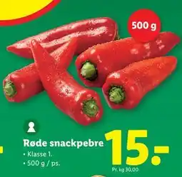 Lidl Røde snackpebre tilbud