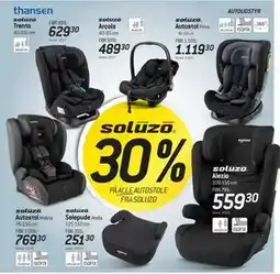 Thansen 30% PÅ ALLE AUTOSTOLE FRA SOLUZO tilbud