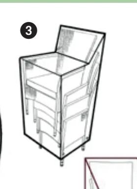 Harald Nyborg Luksus overtræk til havemøbler og parasoller i kraftig sort nylon tilbud