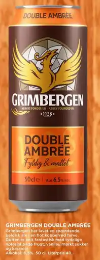 MENY GRIMBERGEN DOUBLE AMBRÉE tilbud